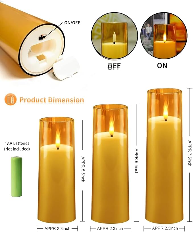 kakoya Flickering Flameless Candles Battery Operated - Image 4