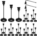 24PCS Brass Black Taper Candle Holders Set, Vintage Candlestick Holders | Tall by Ovveroche