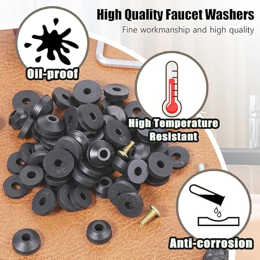48PCS Outdoor Faucet Repair kit Water Hose Gasket Rings Faucet Washer Kit - Image 3