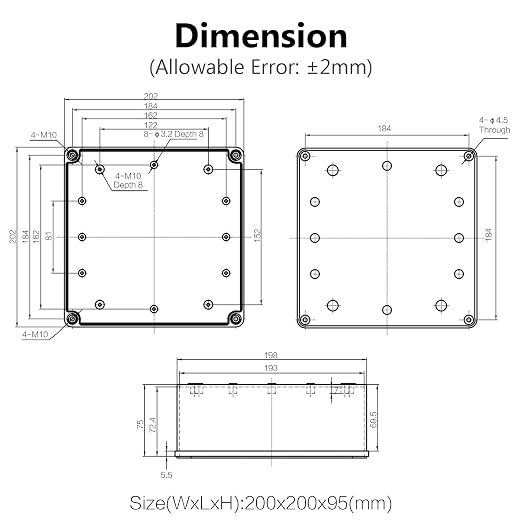 Junction Box IP67 Waterproof Dustproof ABS Plastic Project Box - Image 6