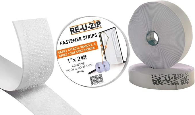 RE-U-ZIP® Hook & Loop Fastener Strips | 24 ft Adhesive Mounting Tape - Image 2