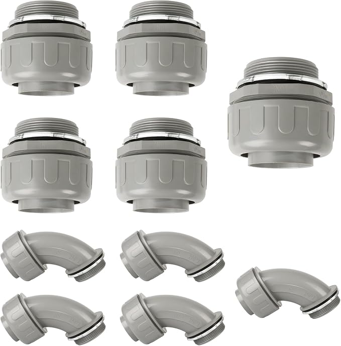 Conduit Connectors, 2 Inch Liquid Tight Connector NPT Non-Metallic by HDHAODA