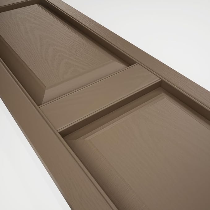 12"W x 51"H Lifetime Vinyl, Standard Two Equal Panels, Raised Panel Shutters - Image 13
