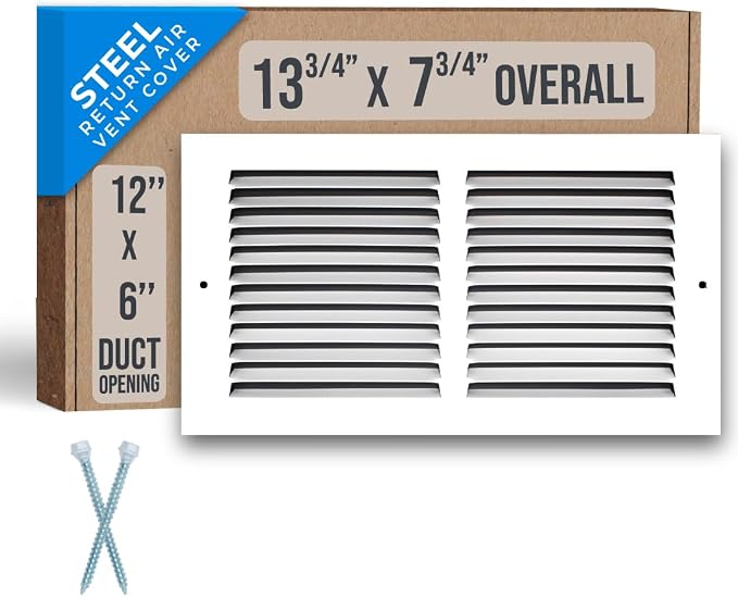 Fits 12x6 Duct Opening | Steel Return Air Grille by Handua | Vent Cover Grill by Handua
