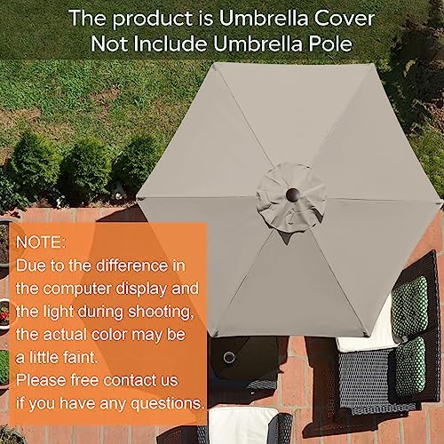 EliteShade USA 7.5FT Replacement Covers 6 Ribs Market Patio Umbrella Canopy - Image 4
