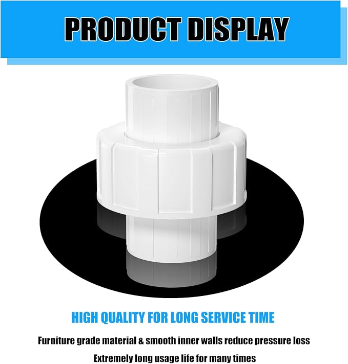 8PCS 3/4" PVC Union Coupling, Furniture Grade PVC Union - Image 4