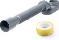 Flexible Freestanding Tub Drain Kit, Low Profile Flat P Trap by Unknown