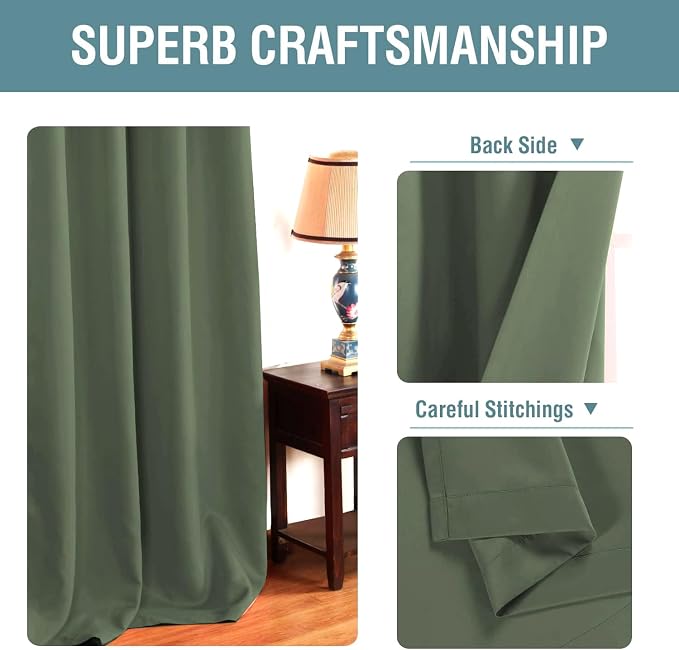 H.VERSAILTEX Blackout Curtain for Living Room Small Window Kitchen Blackout - Image 3