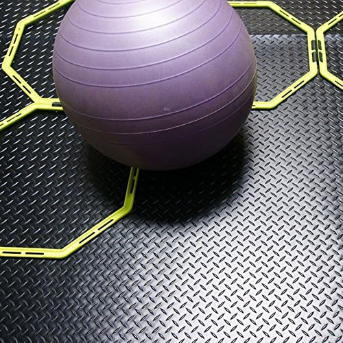 Rubber-Cal Diamond-Plate Rubber Flooring Roll - 3 mm x 4 ft x 7 ft Roll - Black - Image 3
