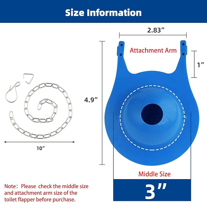 iFealClear 3-Inch Toilet Flapper Replacement Compatible - Image 9