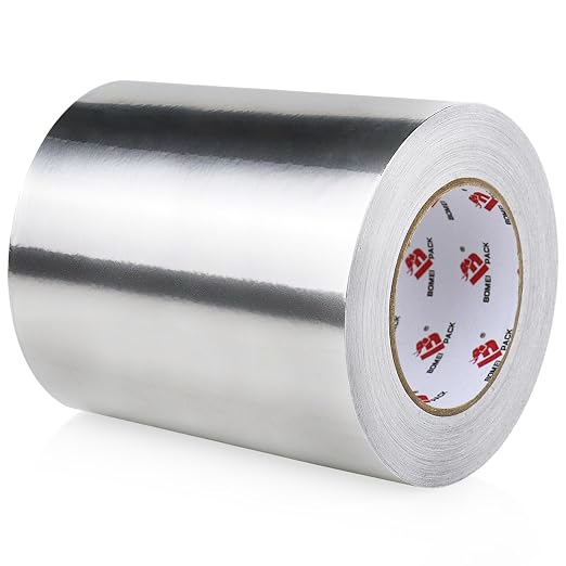 BOMEI PACK Aluminum Foil Tape, Heavy Duty Metal Duct Tape, High Temperature by BOMEIPACK