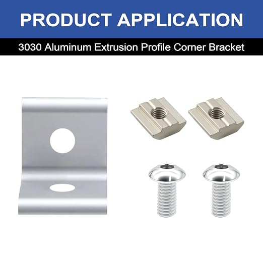 24Pack 3030 Corner Bracket Connector 90Degree Angle Bracket Silver | 30 Series - Image 4