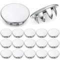 Hicarer 15 Pack Fit 5/8" Hole Metal Hole Plugs, Nickel-Plated Steel Snap-in by Hicarer