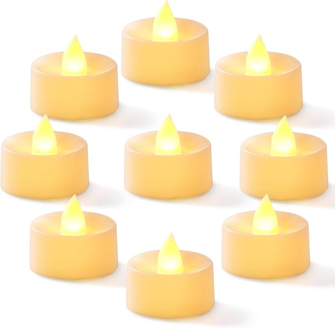 Homemory 100-Pack Flameless Tea Lights Candles Battery Operated, 200+ Hours | by Homemory