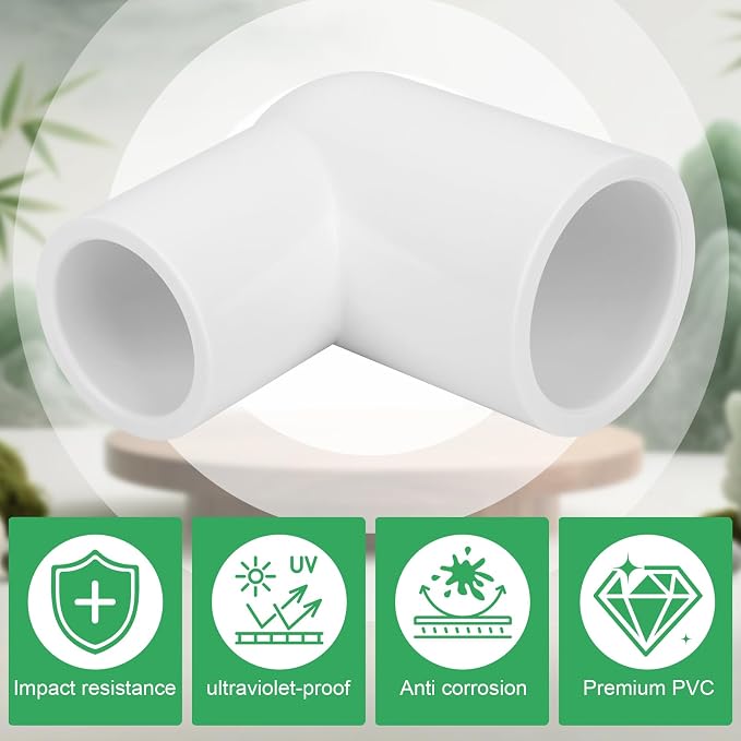 10Pack 3/4" x 1/2" PVC Increaser/Reducer 90 Degree Elbow PVC Pipe Fittings - Image 5