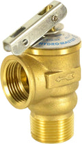 Safety Relief Valve With 3/4 Inch Thread 150 PSI ASME Hot Water by HYDROMASTER