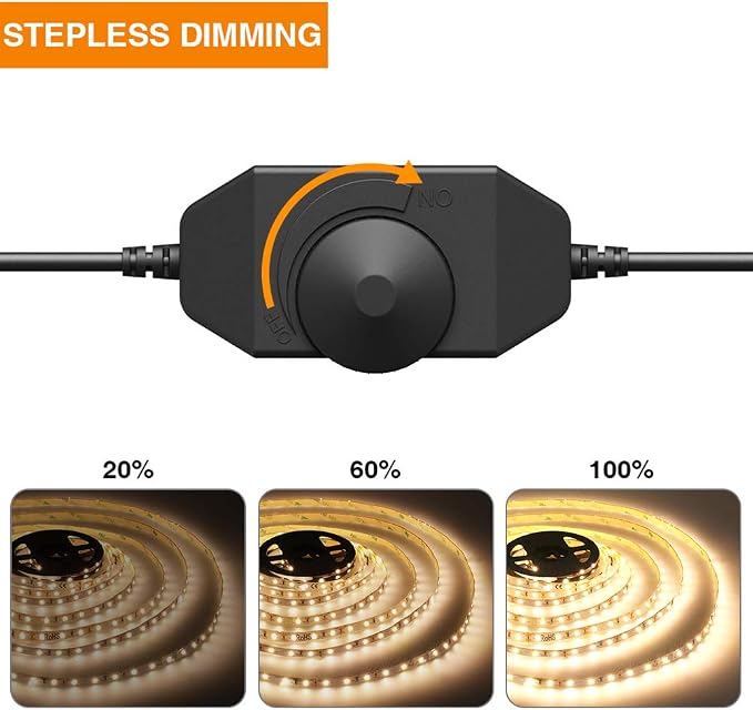 Warm LED Strip Lights, Onforu16.4ft Dimmable Strip Lighting, 3000K 5m 12v Tape - Image 4