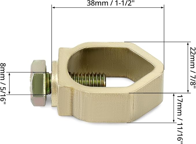 QWORK Direct Burial Ground Rod Clamp, 10 Pack 5/8" Diameter Copper Mechanical - Image 6