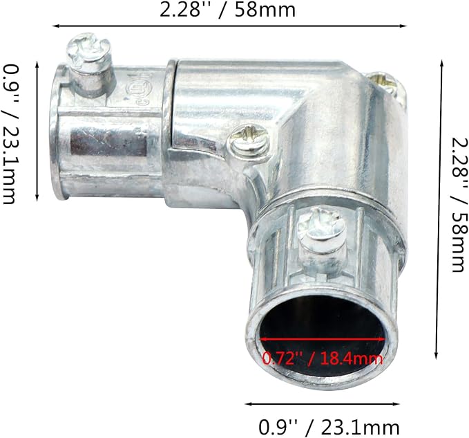 10 Pieces 1/2 Inch EMT to EMT 90 Degree Inside Corner Pulling Elbows, - Image 2