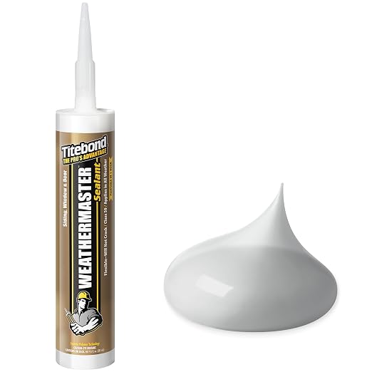 Titebond 43991 Weather Master Sealant Cartridge, 10.1 oz., Crystal Clear - Image 3