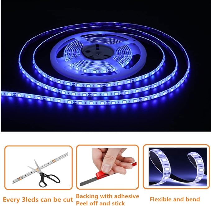 LED Boat Strip Lights, 32.8FT Blue Marine Pontoon Led Lights, Waterproof | Boat - Image 4