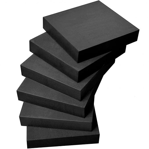 SenseYo 6 Pack Anti Vibration Pads 4" x 4" x 0.8" Mechanical Vibration Isolator by SenseYo