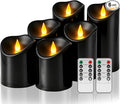 Flameless Candles 4" 5" 6" Set of 6 Outdoor Indoor Pillars Battery Operated by Artmarry