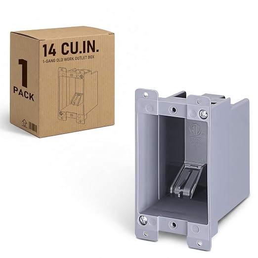 LEONLITE 14 Cubic Inch Single Gang Old Work Electrical Outlet Box | One Gang by LEONLITE