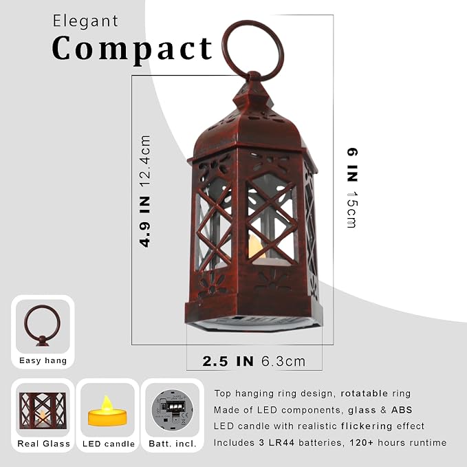 12Pcs Mini Moroccan Lanterns - Image 2