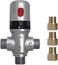 Three-way Thermostatic Mixing Valve, 1/2NPT Connections, Solid Brass by Atmama
