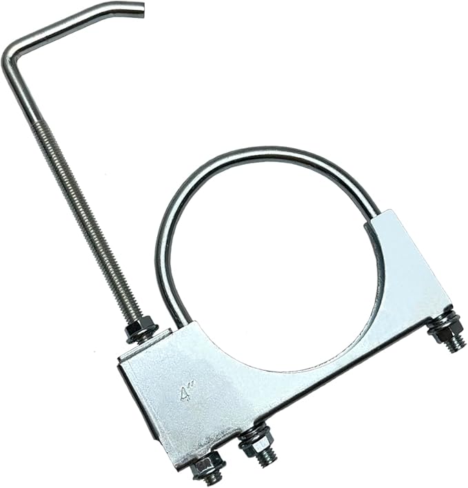 4" Exhaust Clamp With Hanger One-Piece Muffler Hanger, Corrosion Resistant by CAROTUPY