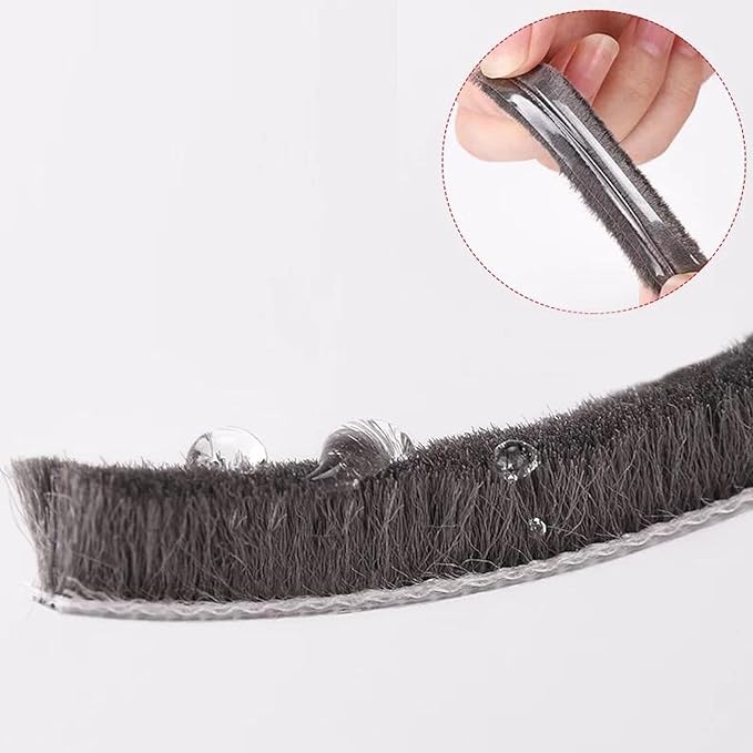 5m Brush Weather Striping Card-Slot Seal Strip Pile Weatherstrip Door Sweep - Image 7