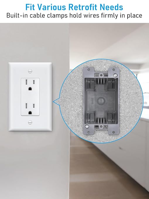 LEONLITE 12-Pack 20 Cubic Inch Single Gang Old Work Electrical Outlet Box | - Image 2
