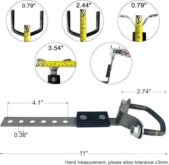 Emotor Industries Heavy Duty Tailpipe Hanger Flexible Swivel Exhaust Bracket - Image 2
