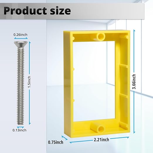 HXH Single Gang Receptacle Outlet Box Extender, 3/4 Inch, 10 Pack | - Image 2