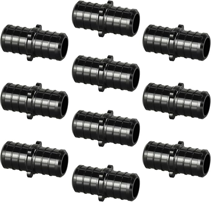 10pcs 3/4" Poly PPSU Barb Crimp PEX Straight Coupling Fitting, No Lead | by Unknown