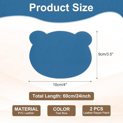 PATIKIL Leather Repair Patch, Teal Blue - Image 2