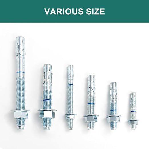 3/4" x 7" Concrete Anchors 3/4 inch Wedge Anchors Bolts Zinc Plated - Image 4