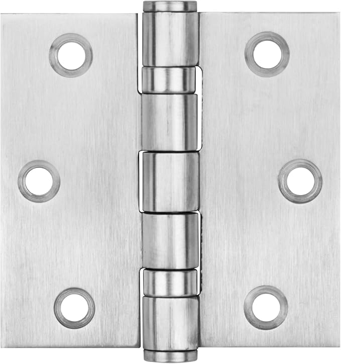 6 Pack 3" x 3" Square Door Hinges, Stainless Steel Butt Hinges | Load 100 lbs - Image 4
