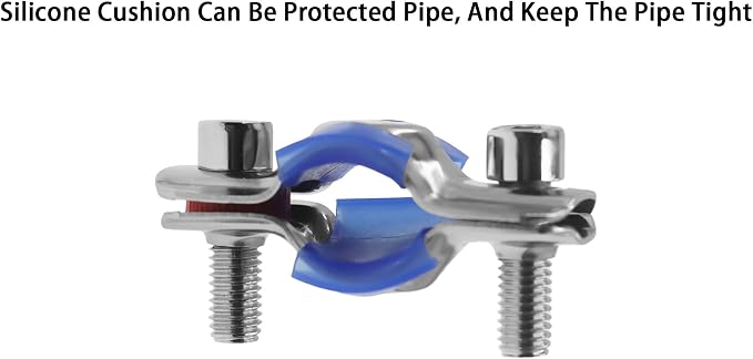 Adjustable Pipe Bracket Clamp, Heavy Duty Split Ring Hanger, TTZEZE SUS304 Wall - Image 3