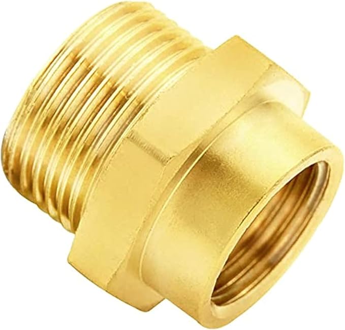 Joywayus 1/2" NPT Thread Female × 3/4" G Thread Male Brass Pipe Fitting Adapter by Joywayus