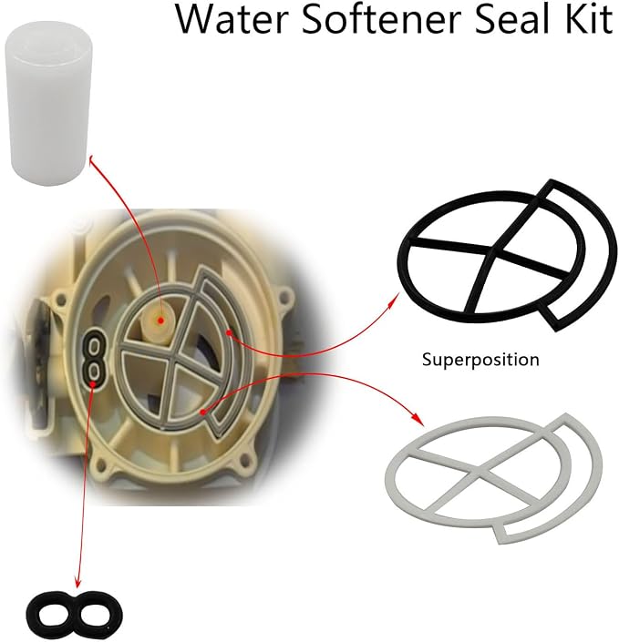7238468 Water Softener High Flow Valve Seal Kit - Image 4