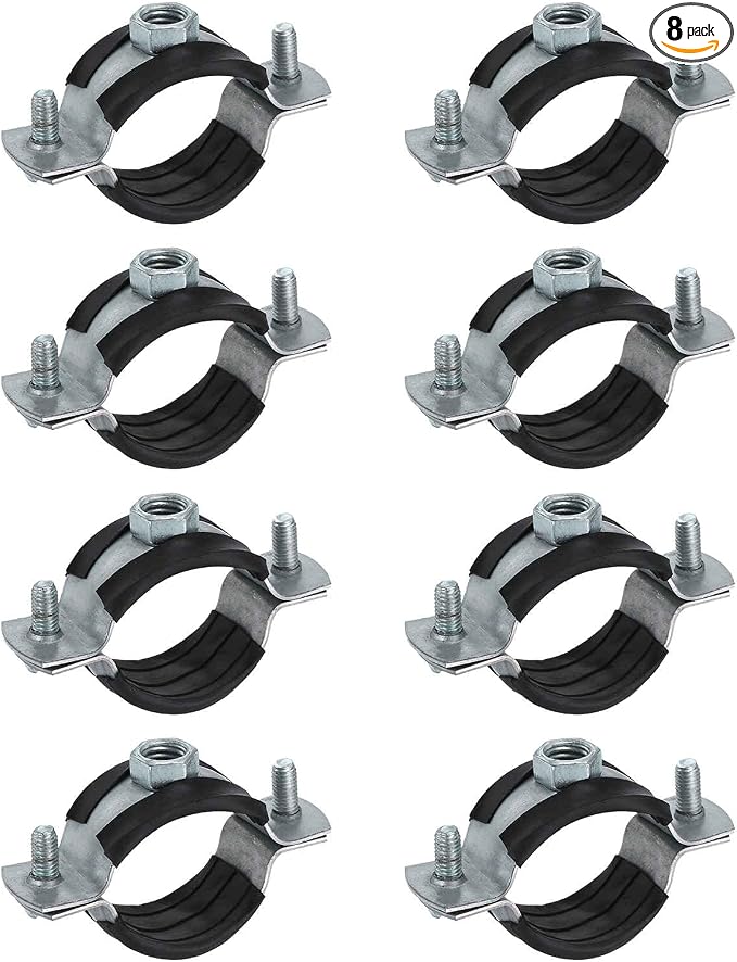 HARFINGTON 8 Pcs Split Ring Pipe Hanger 1-1/4" Galvanized Steel Sheet Wall by HARFINGTON