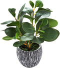 AlphaAcc Fake Faux Fiddle Leaf Fig Cement Planter Housewarming Desk Decor | by AlphaAcc