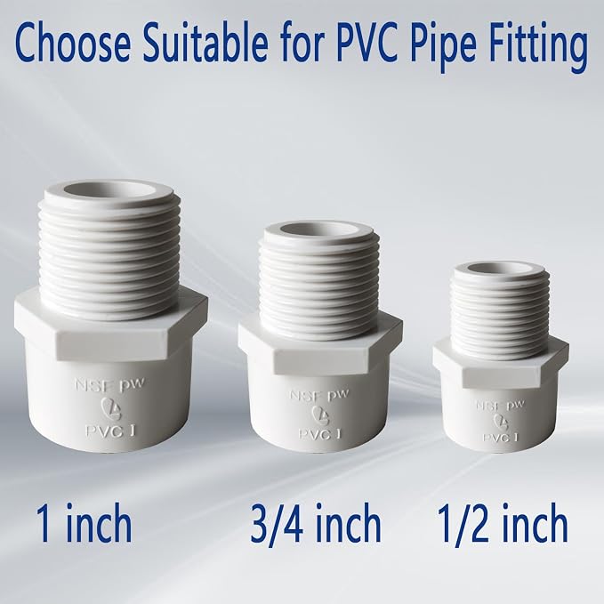 10Pcs White PVC Pipe Fittings, I INCH PVC Pipe Coupling - Image 6