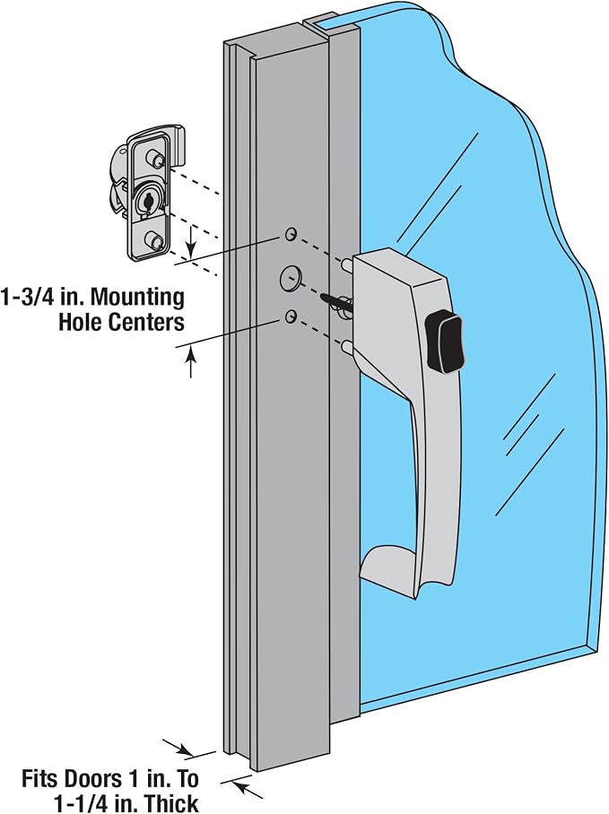 Prime-Line K 5071 Screen and Storm Door Push Button Latch Set - Image 4