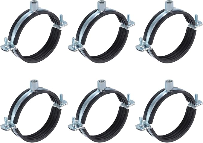 uxcell 6 Pcs Split Ring Pipe Hanger, 90mm/3.5inch Adjustable Pipe Bracket Clamp by uxcell