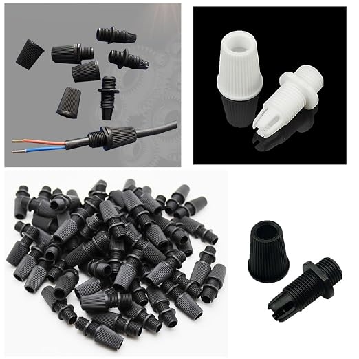 50 Pack Light Socket Grip Strain Relief M10 Screw Coupler Sleeve Connector - Image 4