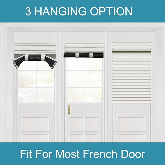 Muamar French Door Curtains Privacy Door Blind, Front Door Window Curtain - Image 5