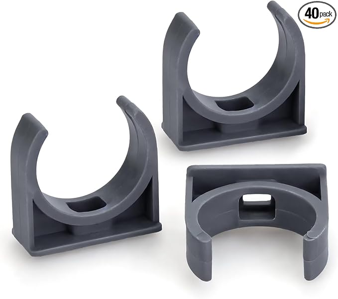 U-Shaped PVC Pipe Clamps Hanger White 32mm/1.26" | by hirtuotter